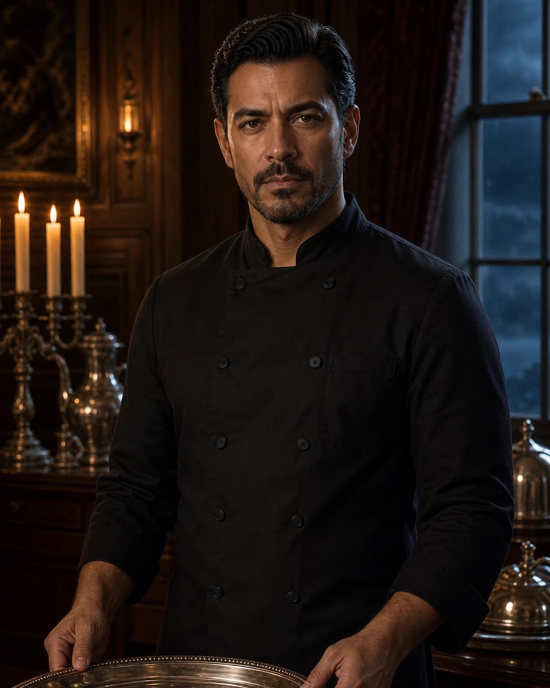 Daniel Cross, Chef and former household manager, in The Manor at Midnight.
